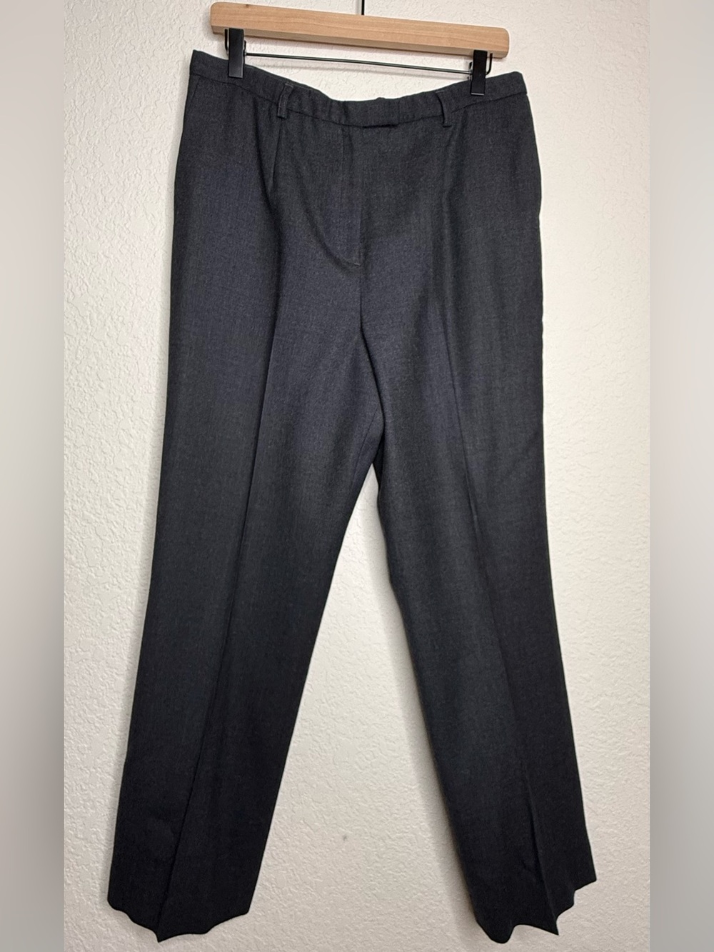 Pendleton Grey Virgin Wool Trousers Fully Lined Sz 12 High Rise Retro Officewear